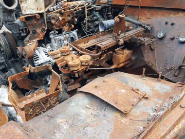 Heavy military equipment destroyed in the  battle
