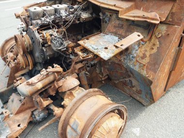 Heavy military equipment destroyed in the  battle