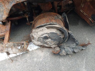 Heavy military equipment destroyed in the  battle