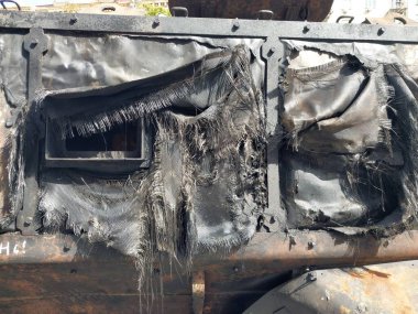 Heavy military equipment destroyed in the  battle