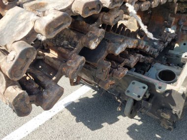 Heavy military equipment destroyed in the  battle