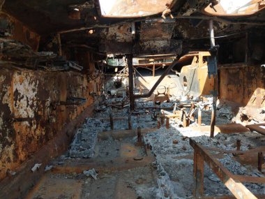 Heavy military equipment destroyed in the  battle