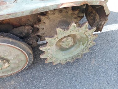 Heavy military equipment destroyed in the  battle