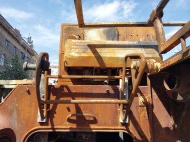 Heavy military equipment destroyed in the  battle