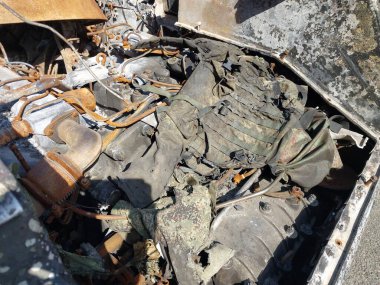 Heavy military equipment destroyed in the  battle