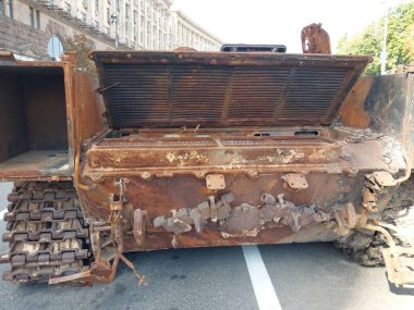 Heavy military equipment destroyed in the  battle