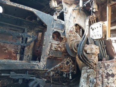 Heavy military equipment destroyed in the  battle