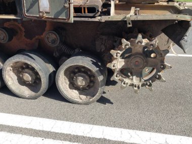 Heavy military equipment destroyed in the  battle