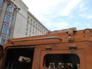 Heavy military equipment destroyed in the  battle