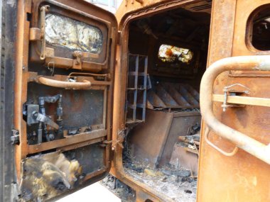 Heavy military equipment destroyed in the  battle