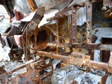 Heavy military equipment destroyed in the  battle