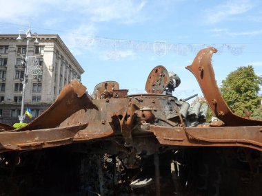 Heavy military equipment destroyed in the  battle