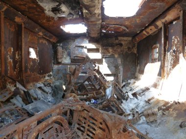 Heavy military equipment destroyed in the  battle