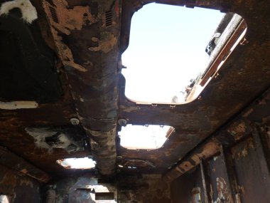 Heavy military equipment destroyed in the  battle