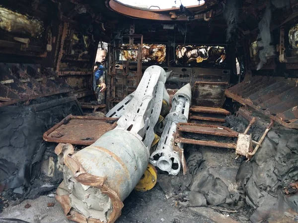 Kiev Ukraine August 2022 Heavy Military Equipment Destroyed Battle — Photo