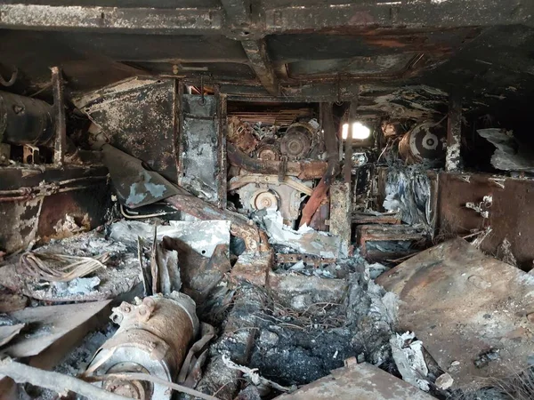 Heavy military equipment destroyed in the  battle