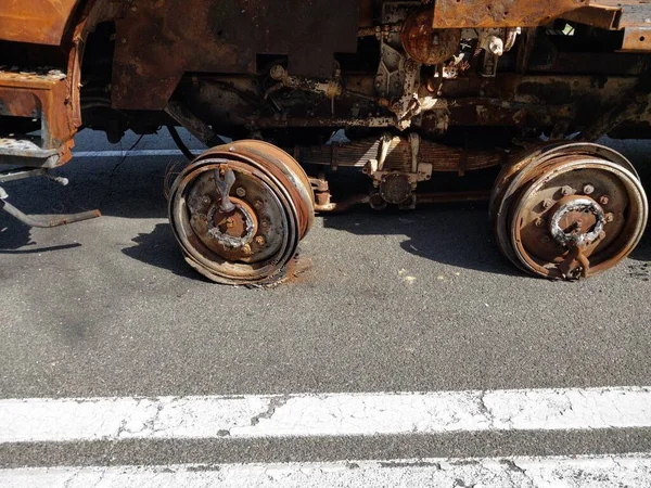 Heavy military equipment destroyed in the  battle