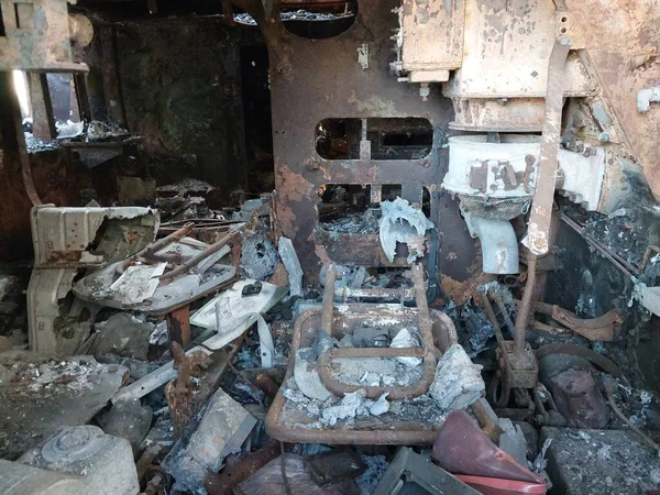 Heavy military equipment destroyed in the  battle