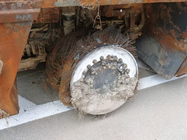 Heavy military equipment destroyed in the  battle