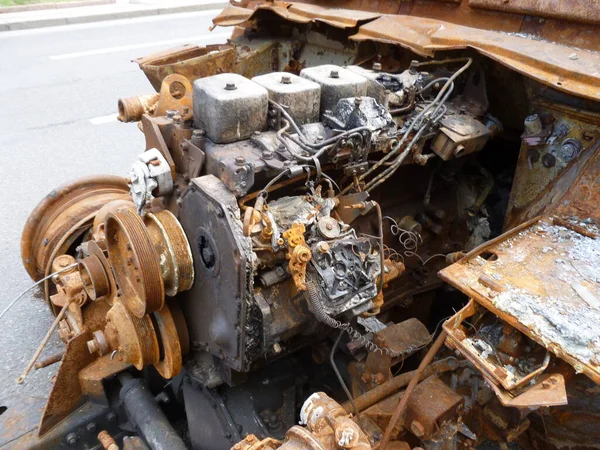 Heavy military equipment destroyed in the  battle