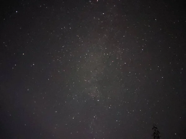 Bright Night Starry Sky Village — Stock Photo, Image