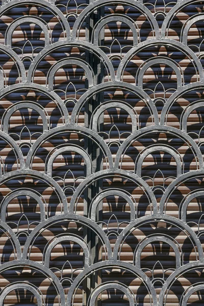 Abstract decorative metal protection for windows — Stock Photo, Image
