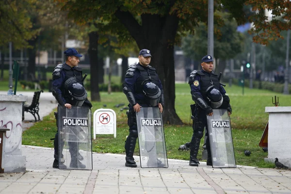 Policji i duma w Jelgava — Zdjęcie stockowe