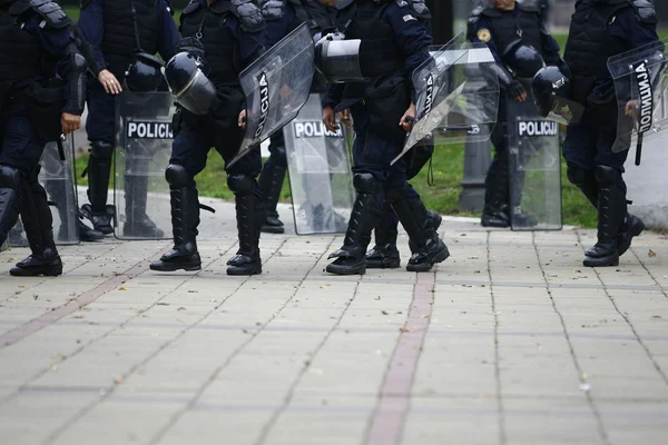 Polizei und Stolz auf Belgade — Stockfoto