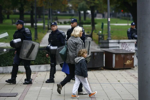 Policji i duma w Jelgava — Zdjęcie stockowe