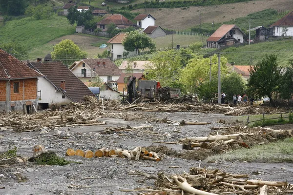 Worst flooding on record across the Balkans in Serbia — Stock Photo, Image