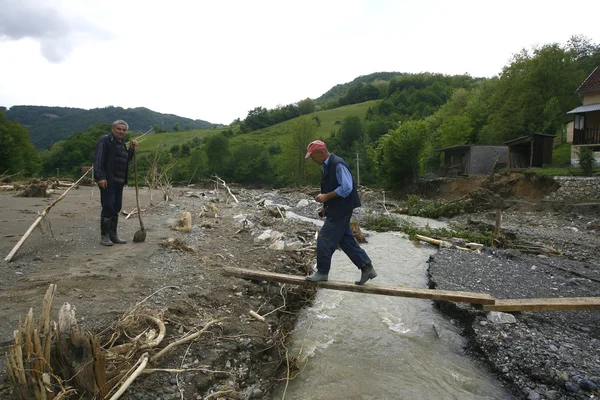 세르비아에 있는 발칸 제국에 걸쳐 기록에 최악의 홍수 — 스톡 사진