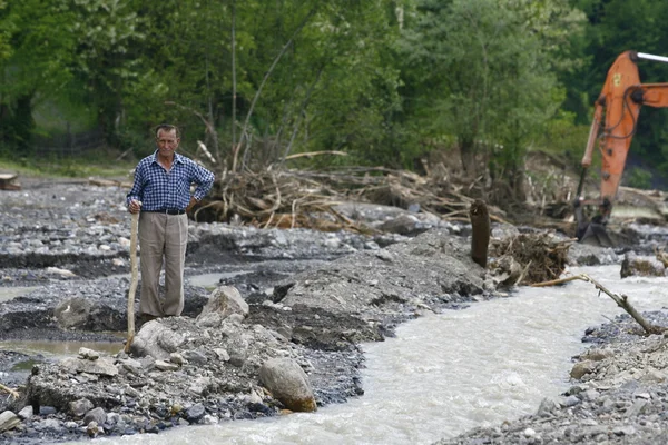 Worst flooding on record across the Balkans in Serbia — Stock Photo, Image