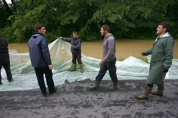 Worst flooding on record across the Balkans in Serbia — Stock Photo, Image