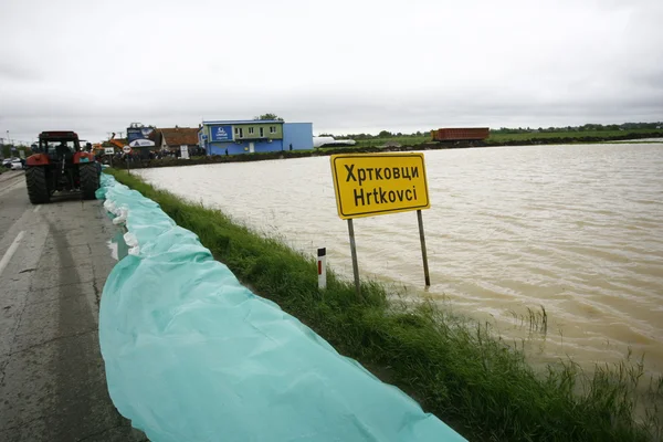 Worst flooding on record across the Balkans in Serbia — Stock Photo, Image