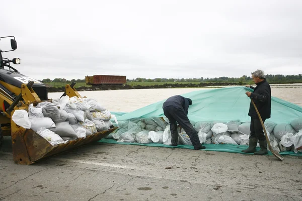 Worst flooding on record across the Balkans in Serbia — Stock Photo, Image