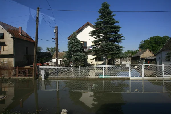 Legrosszabb árvíz a rekord át a Balkán-Szerbia — Stock Fotó