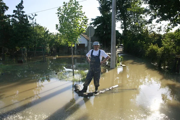 Legrosszabb árvíz a rekord át a Balkán-Szerbia — Stock Fotó