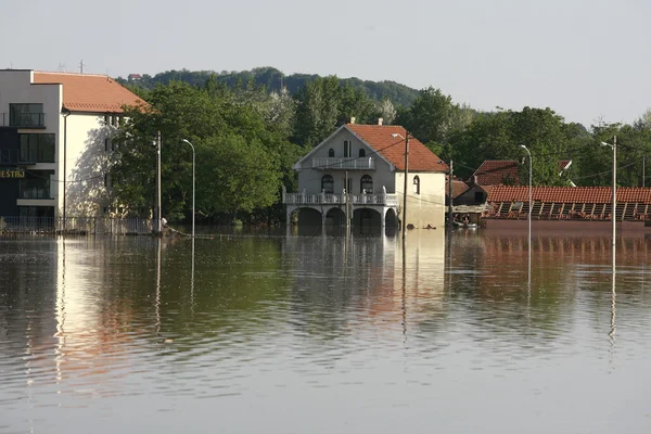 De værste oversvømmelser på Balkan i Serbien - Stock-foto