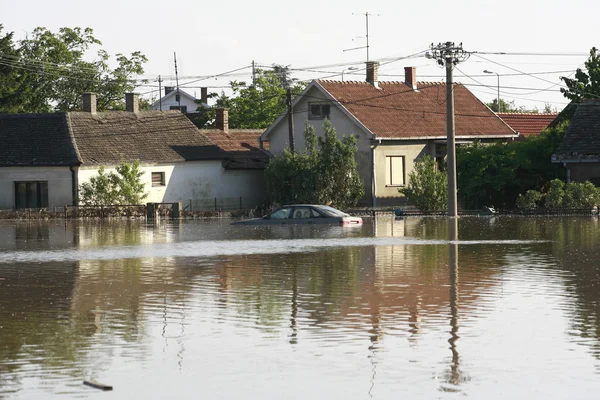 Legrosszabb árvíz a rekord át a Balkán-Szerbia — Stock Fotó