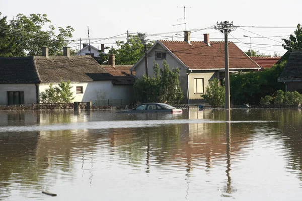 Worst flooding on record across the Balkans in Serbia — Stock Photo, Image