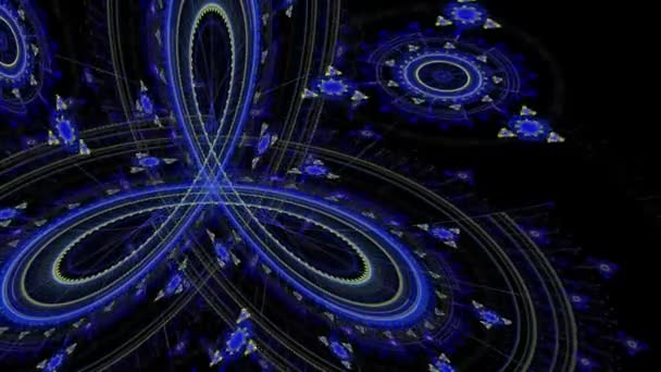 概要宇宙波の流れの中で形成される星々が火花を散らし 魔法の塵を光や予測で照射する背景アニメーション 視覚的幻想 動く波 — ストック動画