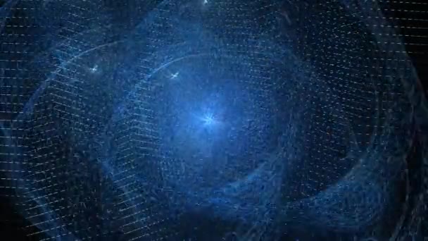 Streszczenie Ruchu Tło Animacja Świecące Cząstki Gwiazdy Iskry Magiczny Pył — Wideo stockowe