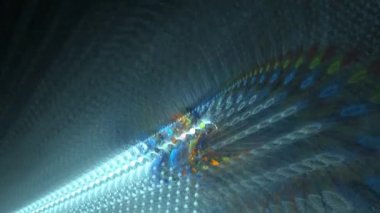 Soyut holografik gökkuşağı animasyonu. Görsel yanılsamalar, hareket eden dalgalar. 4K hareket grafiği. Moda tekstili, neon rengi, ortam grafik tasarımı, ekran koruyucu.