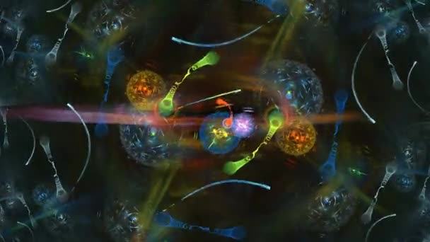 추상적 홀로그램의 무지개 애니메이션 움직이는 그래픽 유행성 그래픽 디자인 스크린 — 비디오