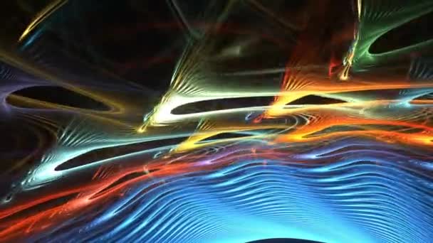 Анотація Голографічної Градієнтної Анімації Веселки Візуальні Ілюзії Хвилі Рухаються Графіка — стокове відео