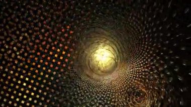 Dijital Holografik Dans. Güzel video arka plan VJ. Renkli kesişen çizgiler süslü desenler örer.