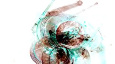 Dijital Holografik Dans. Güzel video arka plan VJ. Renkli kesişen çizgiler süslü desenler örer.