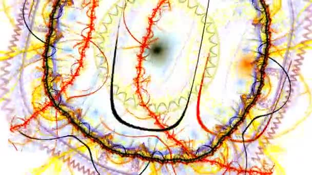 Digitale Holografische Dans Mooie Video Achtergrond Veelkleurige Kruising Strepen Weven — Stockvideo