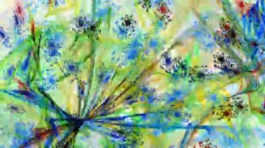 Dijital Holografik Dans. Güzel video arka plan VJ. Renkli kesişen çizgiler süslü desenler örer.