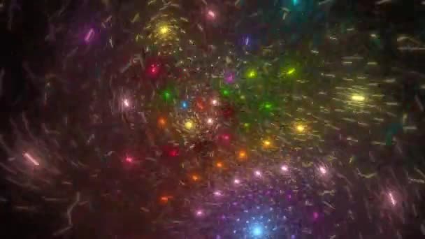 Cyfrowy Holograficzny Taniec Piękne Tło Wideo Kolorowe Pasy Przecinające Się — Wideo stockowe